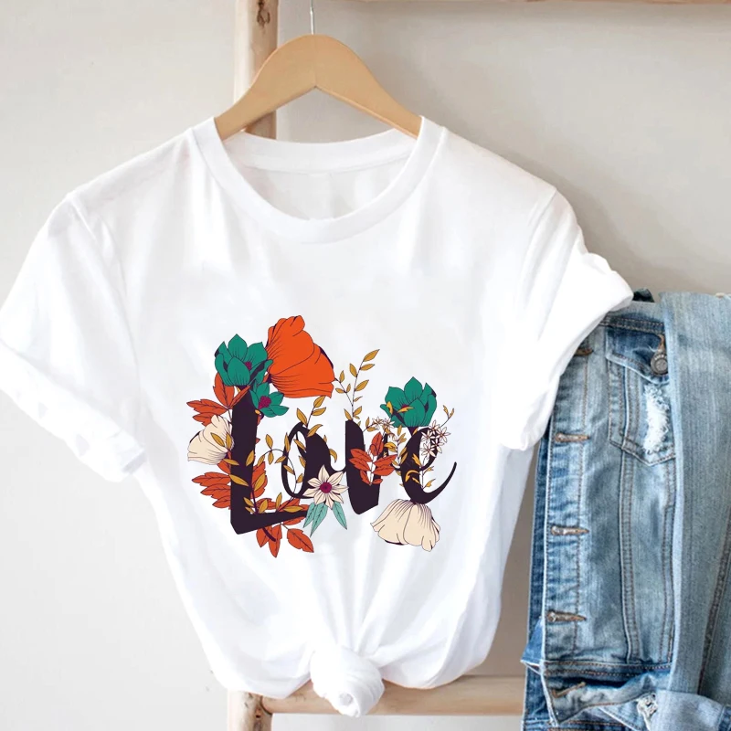 

2022 Women's Summer T-Shirt Graphic Kawaii Tip Dye Funny Flowers Grunge Clothes T Shirts Alternative Clothing