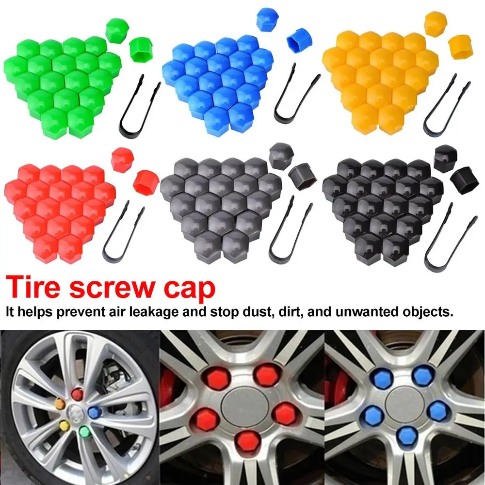 

Car 20pcs 17mm，19mm，21mm Tyre Wheel Hub Covers Protection Caps Wheel Nuts Covers Nut Caps Hub Screw Protector Dust Proof Bolt