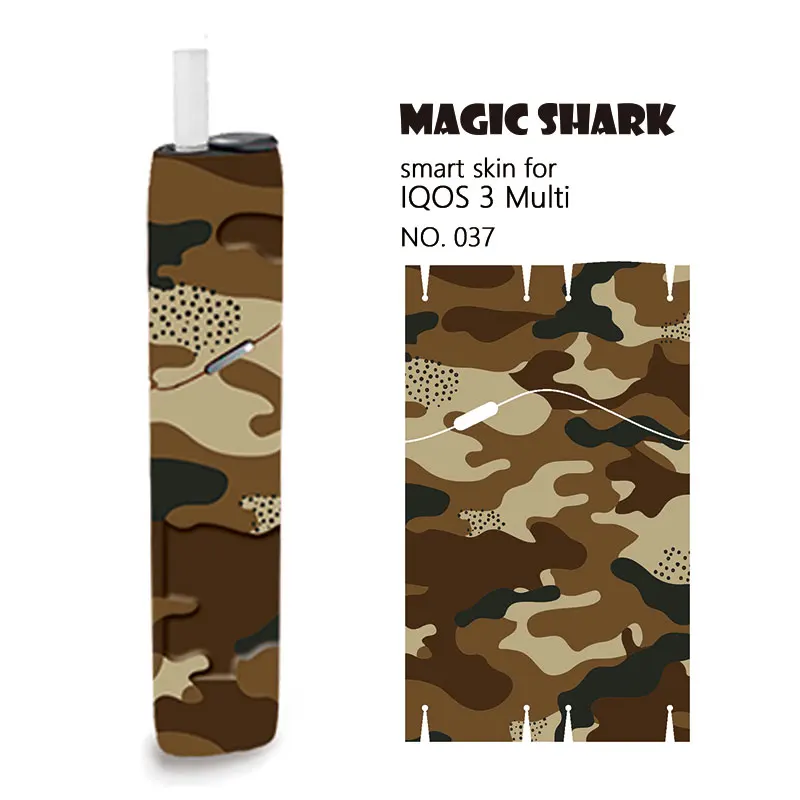 Magic Shark Новая военная камуфляжная наклейка для IQOS 3 Multi Skin IQOS3 крышка прочная |