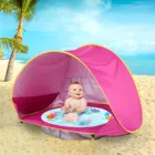 Детская Пляжная палатка, легко складывается и водонепроницаемая тент от солнца, защита от УФ излучения, навес от солнца, с бассейном FE