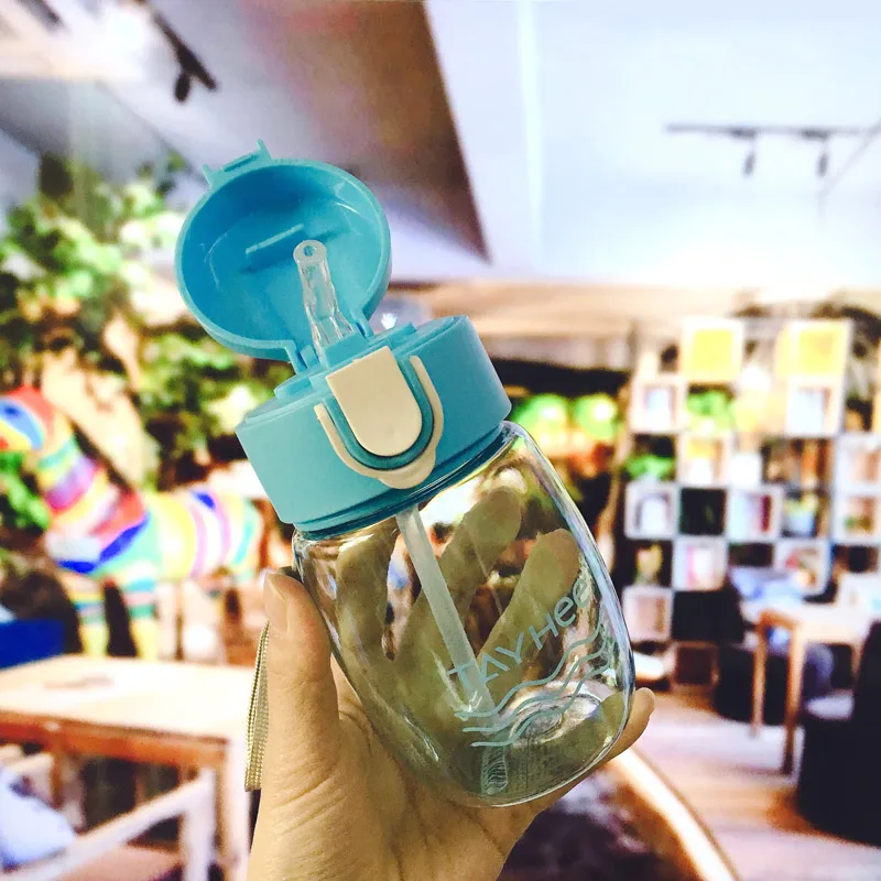 330/420 мл детская портативная для кормления Бутылка питьевой воды с соломинкой |