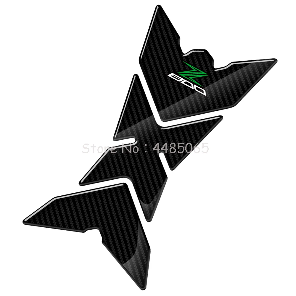 

3D Carbon-look Stickers Motorcycle Tank Pad Fuel Gas Cap Protector Decals Case for Kawasaki Z800 ZR800 2013-2016