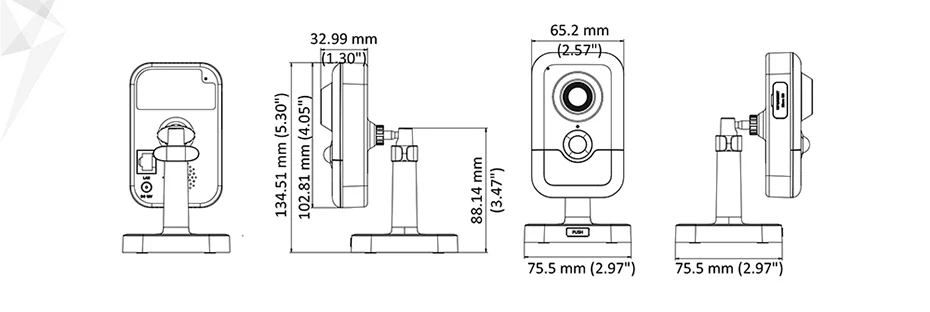 Hikvision Домашняя безопасность Wi-Fi камера PoE DS-2CD2443G0-IW 4MP ИК фиксированный куб Беспроводная ip-камера встроенный динамик H.265