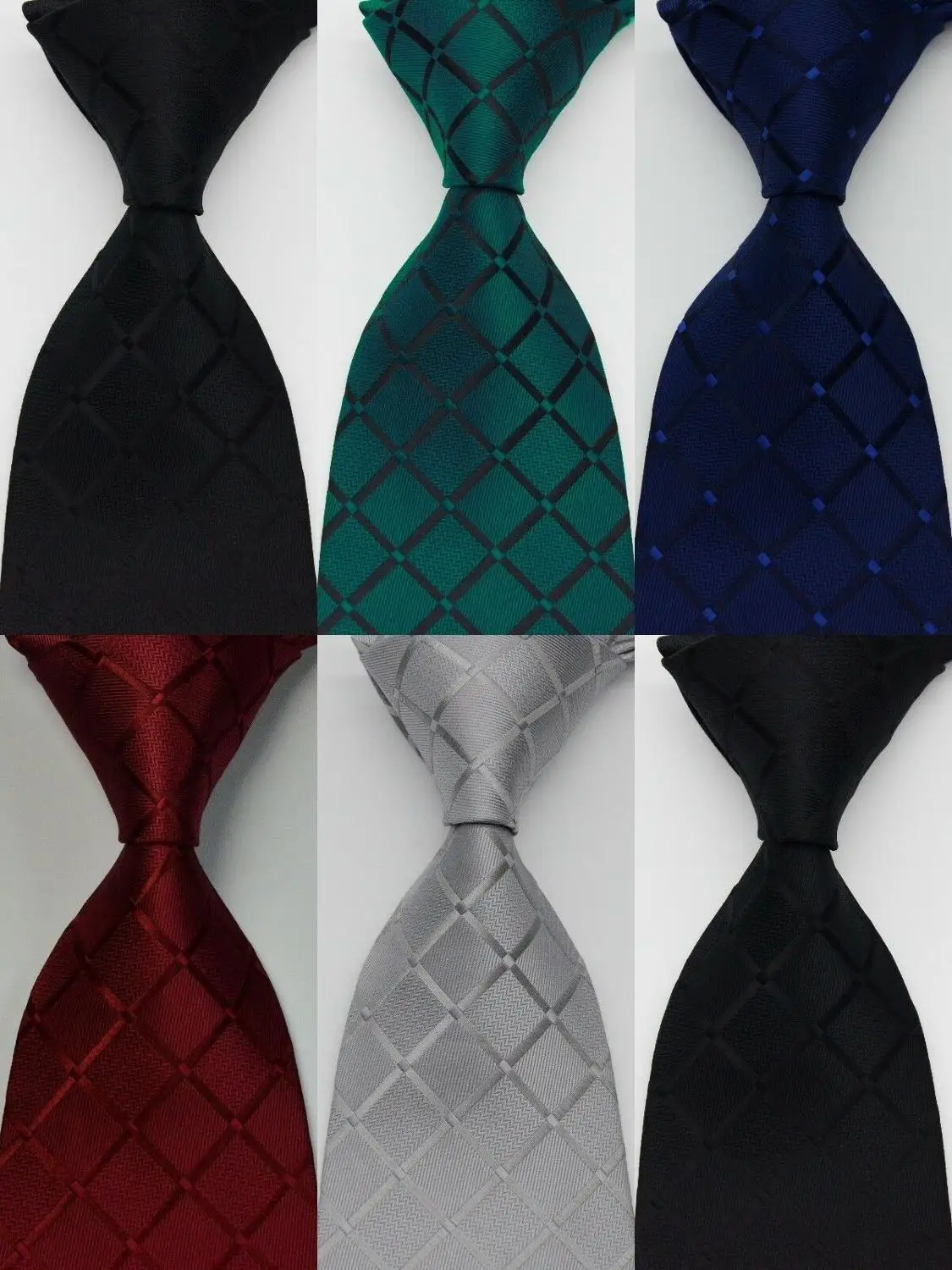 Галстук мужской шелковый галстук с рисунком Шотландка черный зеленый красный