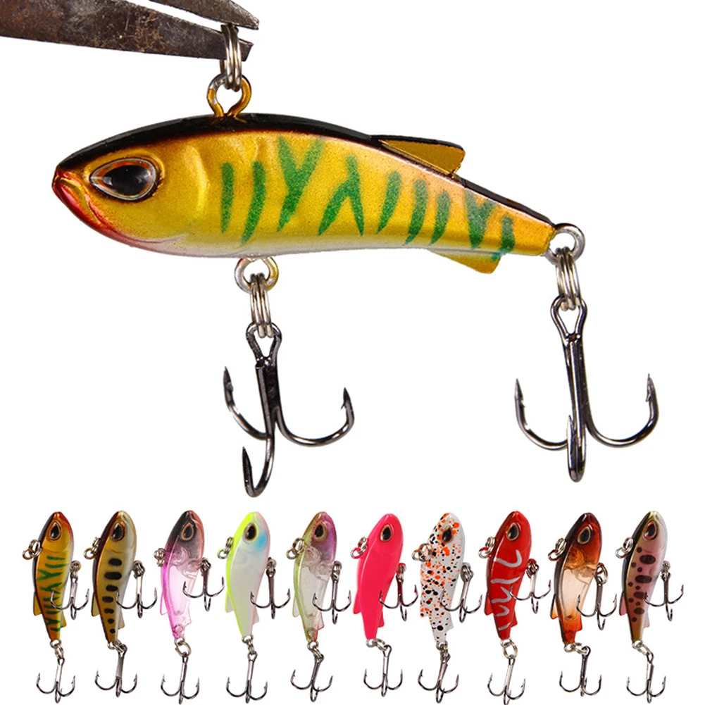 

45mm 4g Mini Sinking Fishing Lure VIB Hard Bait Vibration Artificial Bait Fishing Wobbler Winter Ice Fishing Bass Fishing Tackle