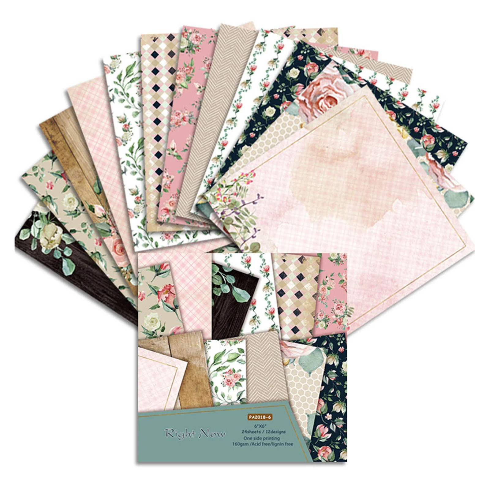 6 Inch Scrapbook Paper Pack Cardstock For DIY Origami Card Background Gift Box Packaging Hand-decorated Decoration | Дом и сад