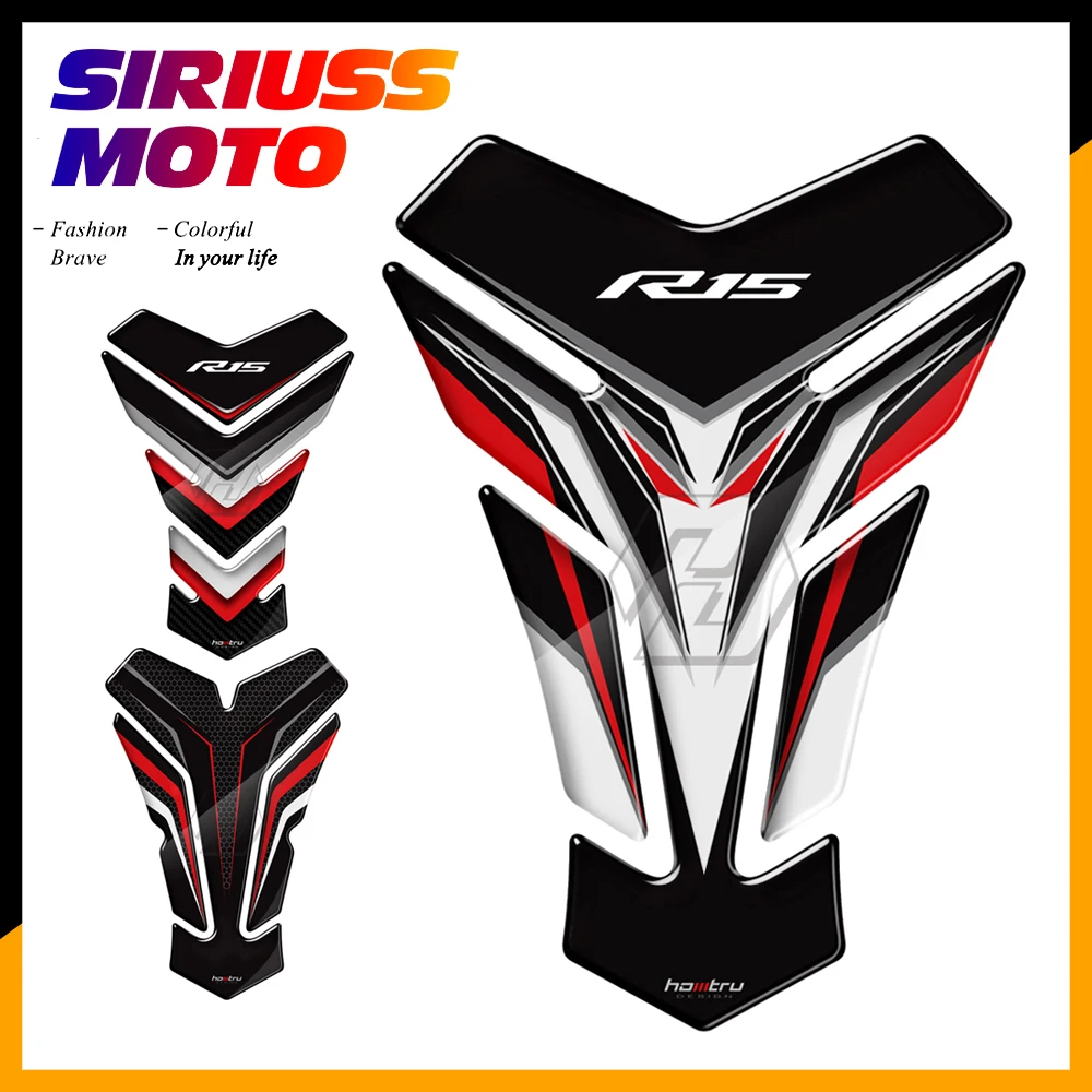 3D резиновый защитный чехол для бака мотоцикла Yamaha YZF R15 R15|Наклейки и стикеры| |