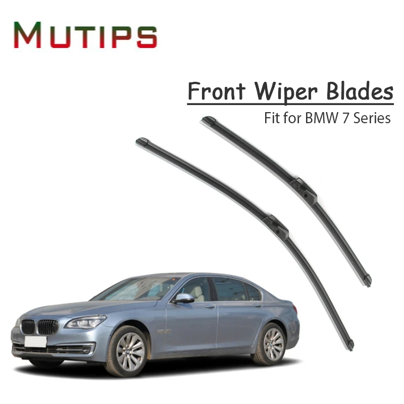 

1Set Rubber Car Front Wiper Blade Kit For BMW 7 Series F01 E68 F02 E67 F03 E66 F04 E65 Vehicle Original Front Windshield