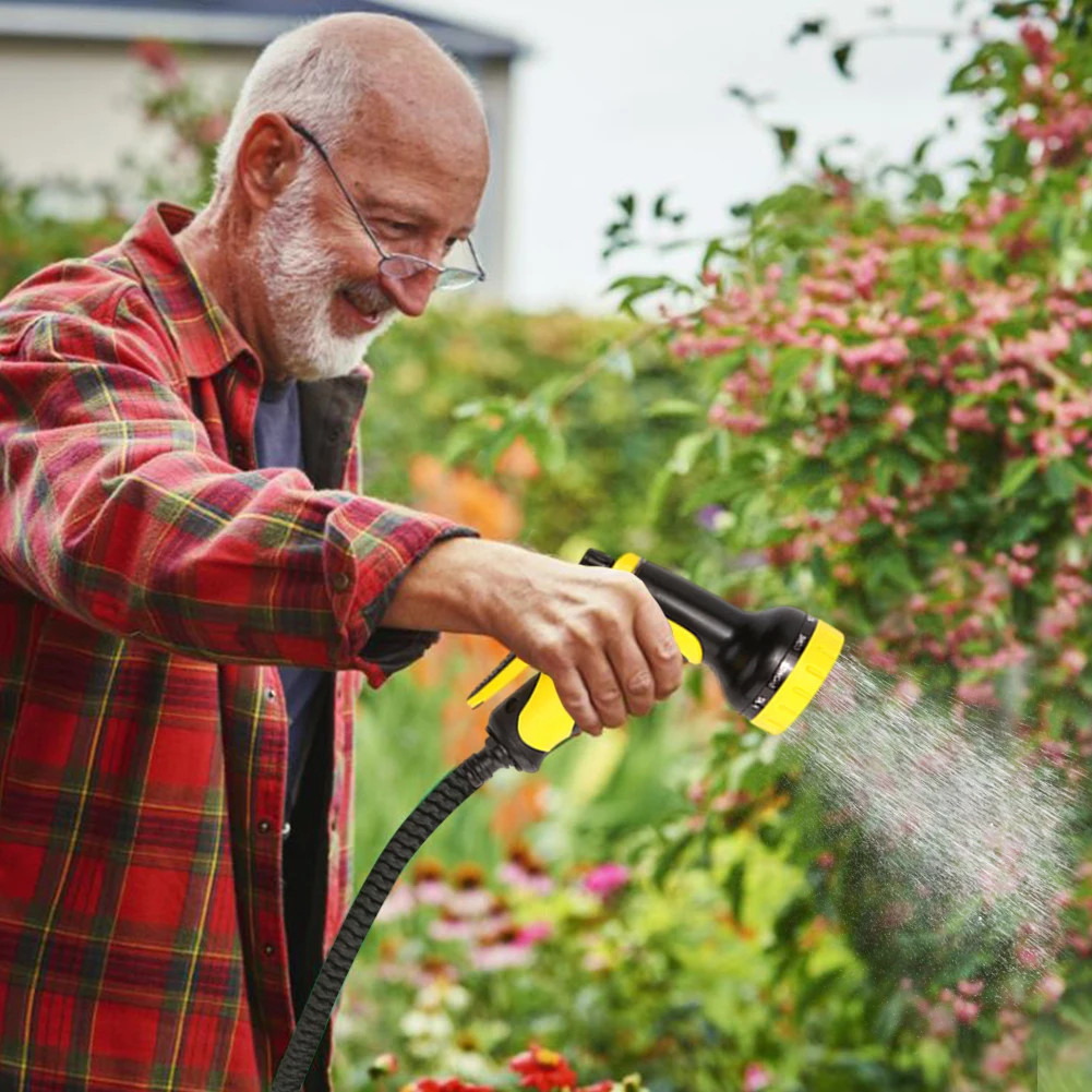 

Шланг садовый гибкий увеличивающийся с 9 распылительными насадками, 25-100 футов