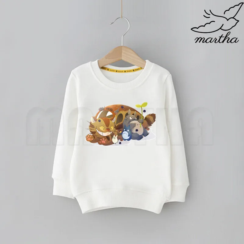 Детские толстовки с капюшоном героями мультфильма Тоторо свитера милым принтом