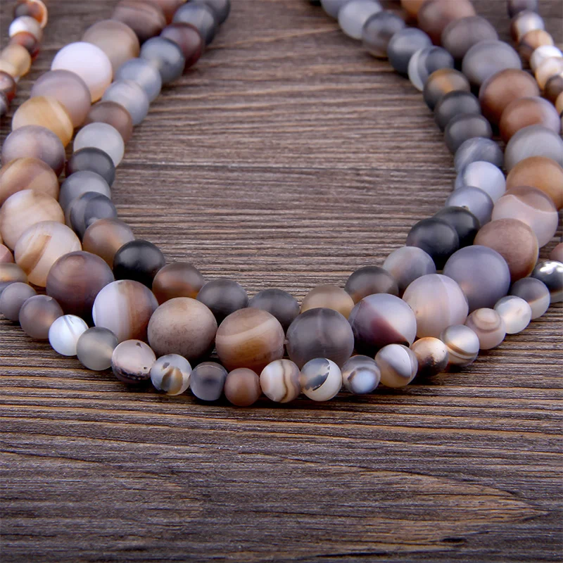 Натуральный камень коричневого цвета полосчатые полосатые Агаты бусины