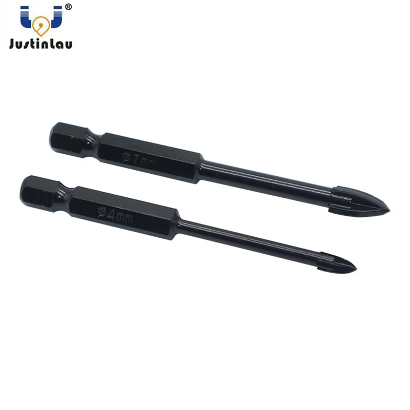 Justinlau Glass Tile Drill Bits Set - Tungsten Carbide Tipped Spear Head Bits for Ceramic Tile, Marble, and Mirror Drilling - 3mm, 4mm, 5mm, 6mm, 7mm, 8mm, 10mm, 12mm image 4