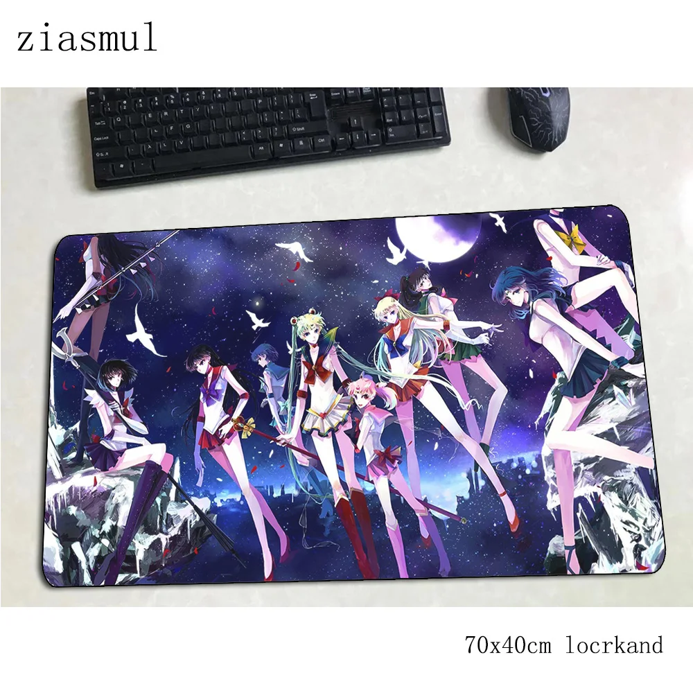 Коврик для мыши sailor moon, милый компьютерный коврик 70x40 см, игровой коврик для мыши, большой ПК, клавиатура со встроенной мышью, игровой стол