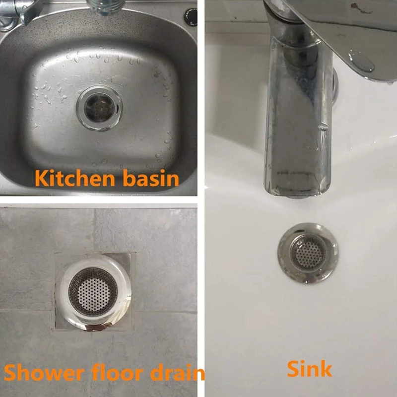 

Hair Extension Shower Drain (8 Pieces), Bathtub Drain Cover, Sink Drain Plug, Kitchen and Bathroom Sink Filter