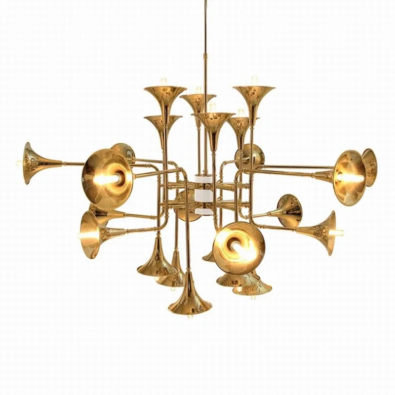 

luminaire gold horn designer pendant for restaurant home chandelier