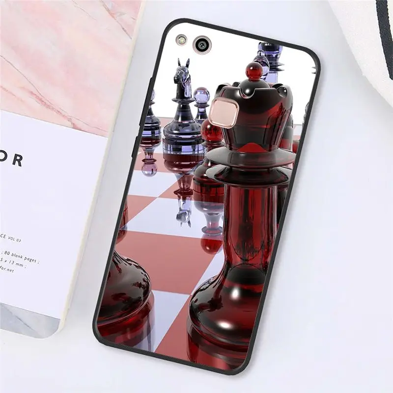 Babaite Черный и белый цвета шахматы чехол для телефона для huawei Y5 II Y6 II Y5 Y6 Y7Prime Y9