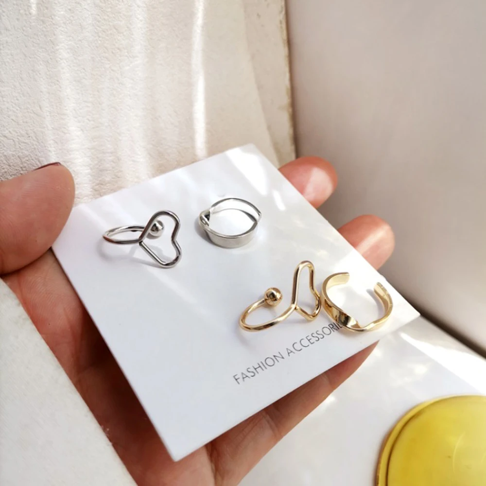 

Han Edition Stud Earrings Contracted Fashion Temperament Hollow Heart Shaped Earrings Women Jewelry Gifts Sell Like Hot Cakes