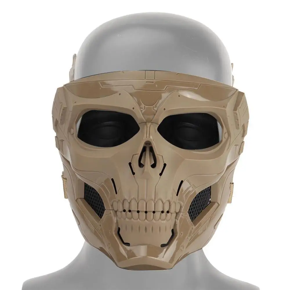 Маска на шлем с черепом все лицо для езды велосипеде открытом воздухе CS