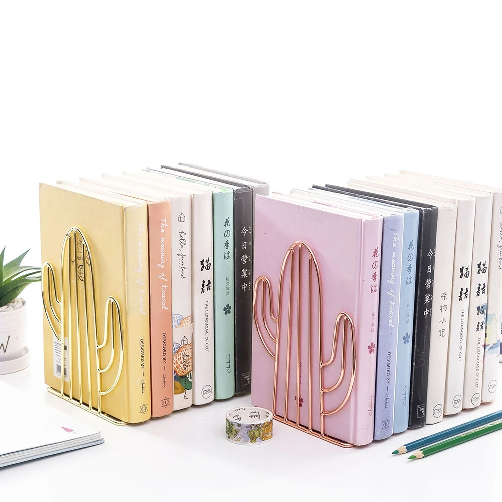 Подставка для книг в форме кактуса 1 пара железная подставка Настольная