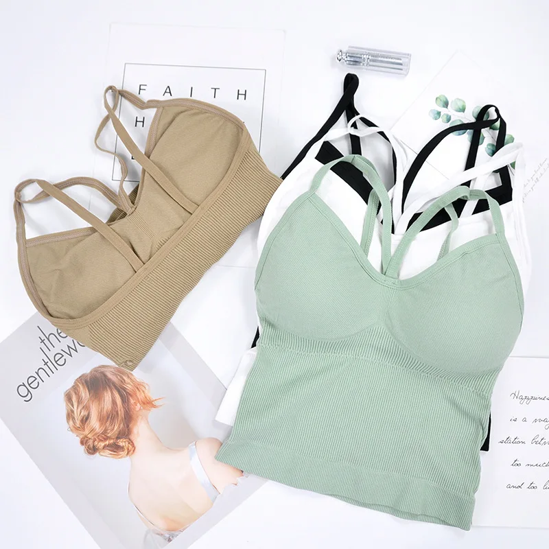 Женские рубашки для йоги спортивные с перекрестной спиной бега бюстгальтеры