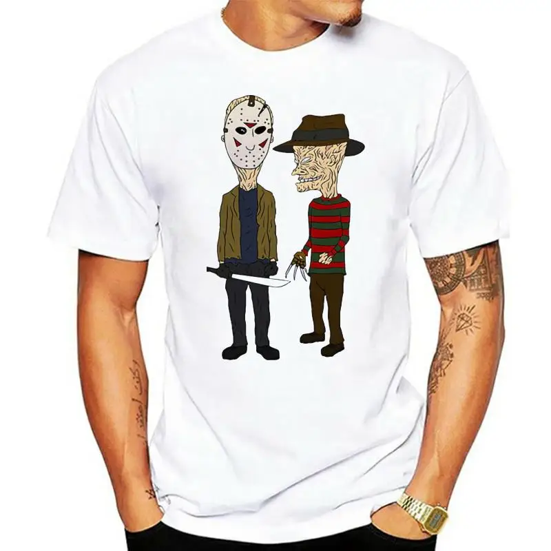 

Футболки Beavis и Butthead Freddy и Jason, размер S-2Xl, высококачественная повседневная футболка с принтом