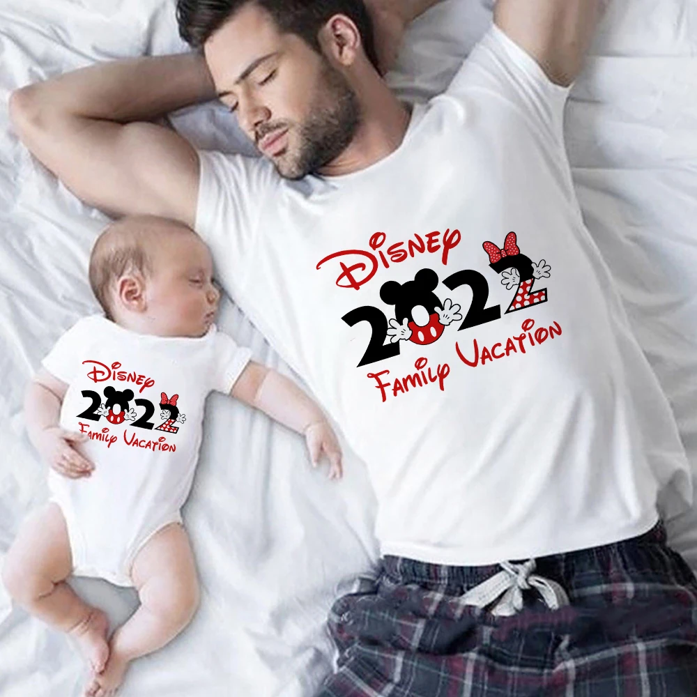 Футболки для мамы и детей семейные диснеевские футболки Мадрид каникулы лето 2022