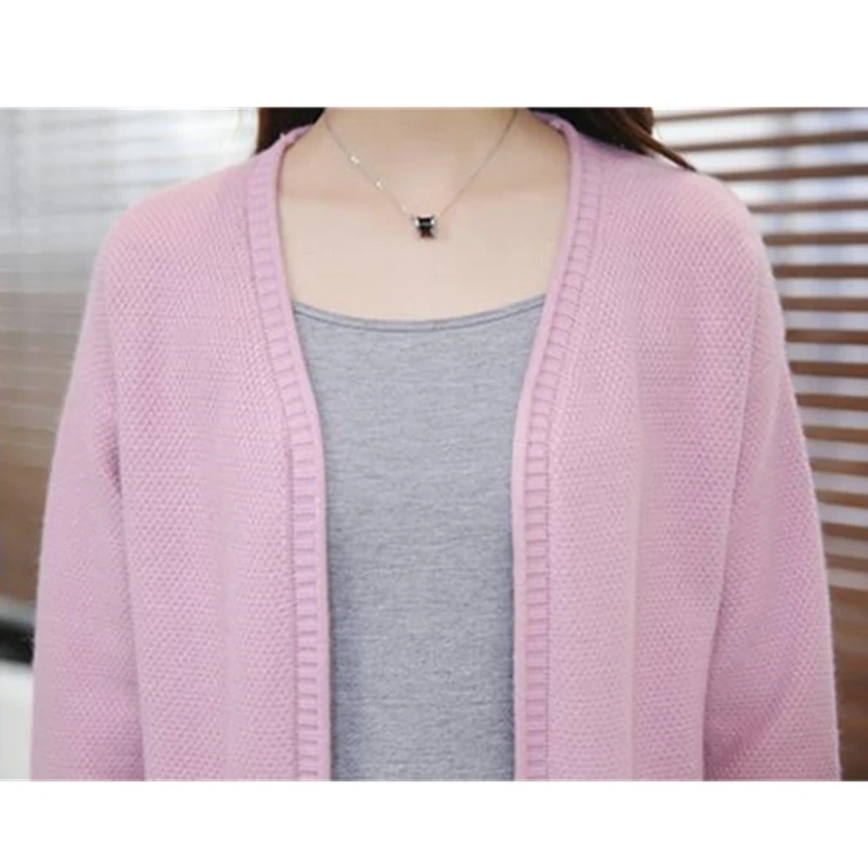 2020 Autumn Winter knitted Cardigan Women Sweater Coat Long Sleeve Casual Coats female Korean Loose Sweater Cardigan Women Tops