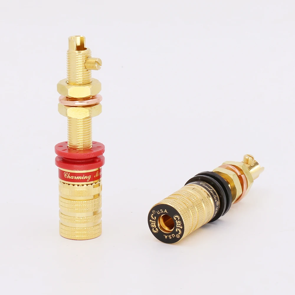 4 шт. клеммный разъем для колонки сообщений с покрытием из 24-каратного золота |