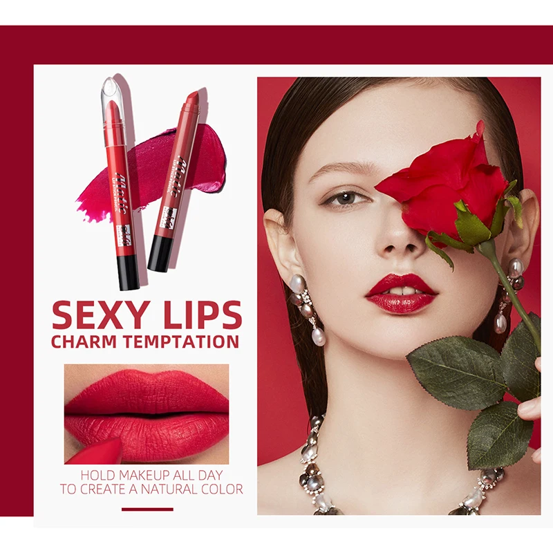 MENOW 6-color матовая тумана Kiss Proof вращающаяся губная помада ручка L549