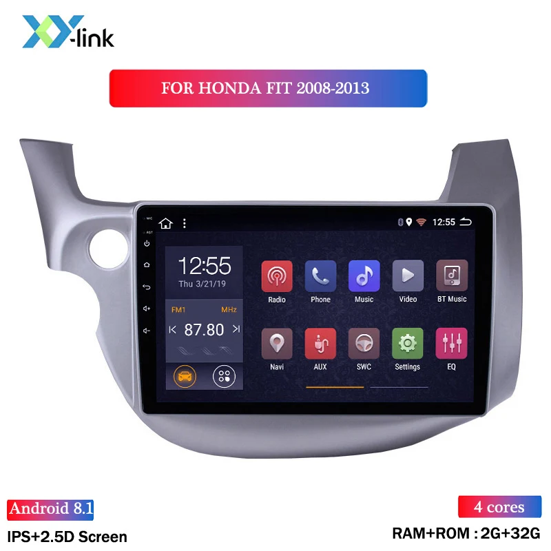 4 CORES 2G RAM Android 8,1 автомобильный dvd gps мультимедийный плеер 10 дюймов для Honda FIT 2008-2013 автомобильный dvd Навигатор Радио Видео Аудио плеер - Цвет: 4 CORES 2G RAM