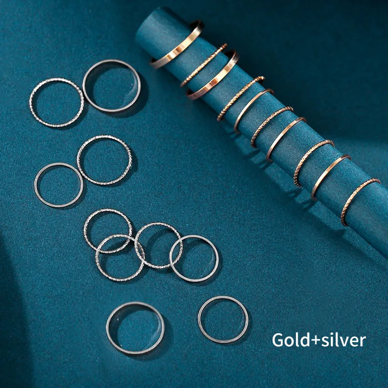 Набор из 20 штук новые простые кольца тонкое кольцо с указательным пальцем