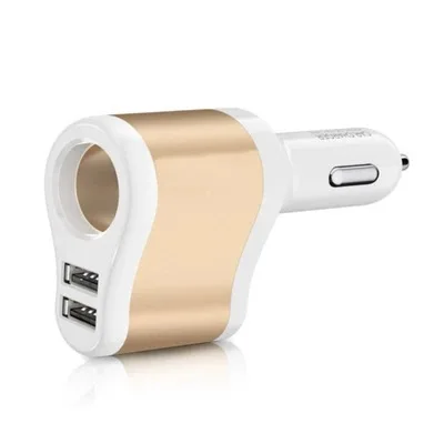 Автомобильное зарядное устройство прикуриватель один буксир два