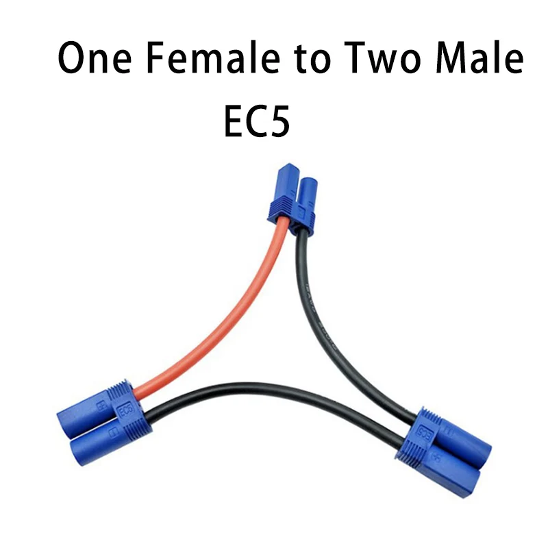 EC5 Series Amass T XT60 Tamiya TRX XT90 EC3 EC5 вилка параллельная серия одна женщина до 2 мужчин провода 12awg силиконовые провода Deans для Lipo батареи - Цвет: EC5 Series