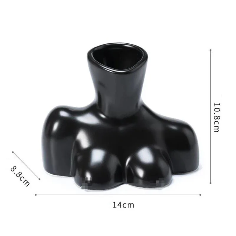 

Vase Home Decor Living Room Decoration Decor Vase Ceramic Flower Pot Human Art Sculpture Statue Desktop Flower Decoration