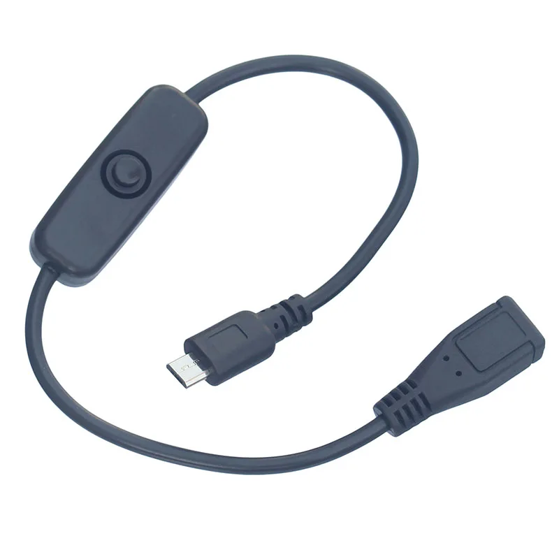 Кабель micro USB штырь гнездо с переключателем управления питанием|Кабели питания| |