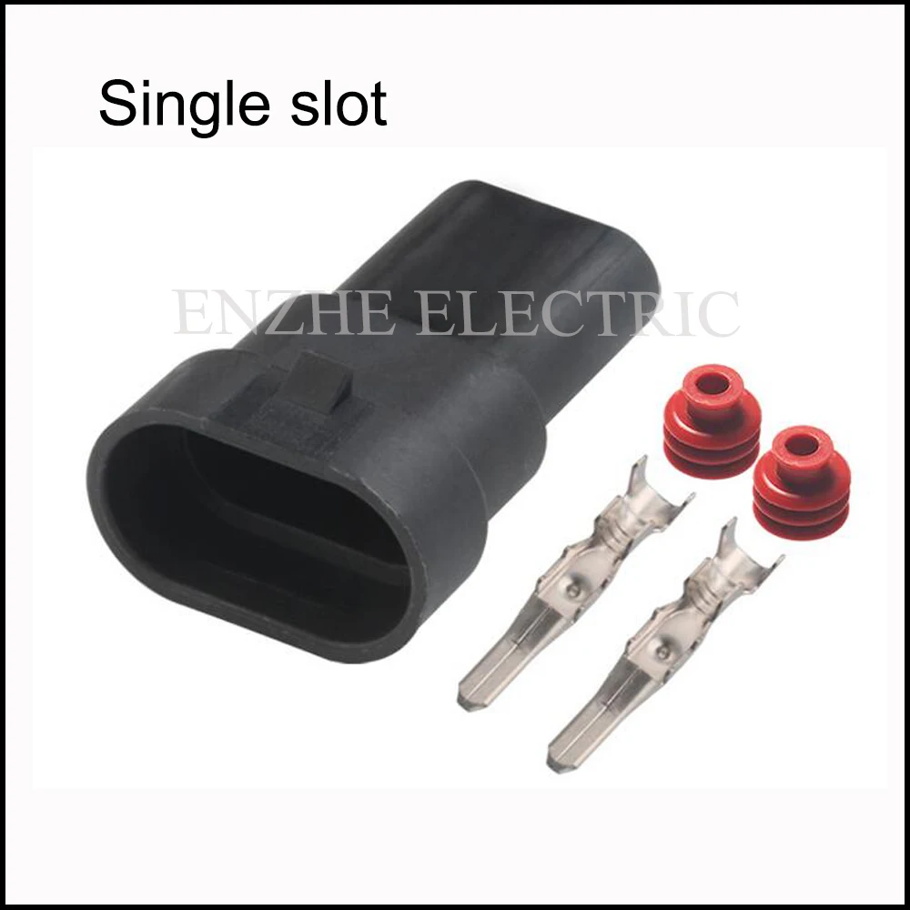 

H11 Double slot/Single slot DJ9005-21/9006-11 hernia headlight socket waterproof HID 2 pin female male Connector automotive plug