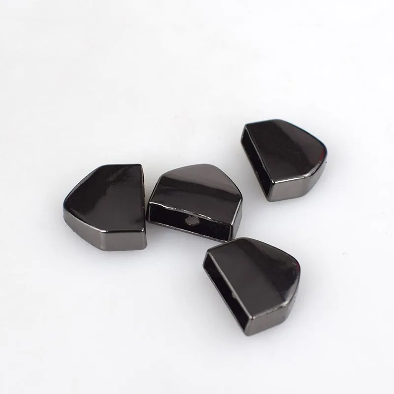 KY421-gunblack 50 шт. металлическая молния Потяните хвост замок пряжки с зажимом молния шнур стоп заглушка головка винт DIY сумки кожа аппаратные средства аксессуары ремесла - Цвет: KY421-gunblack