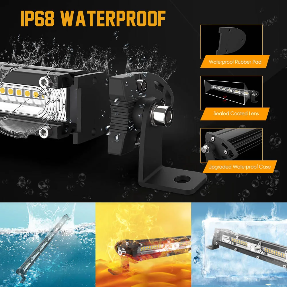 7/13/20 дюймовая светодиодный ная балка для внедорожника прожектор Однорядная