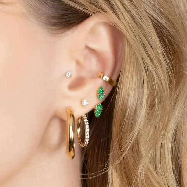 Новинка специальное предложение модные серьги кольца в виде растений маленькие