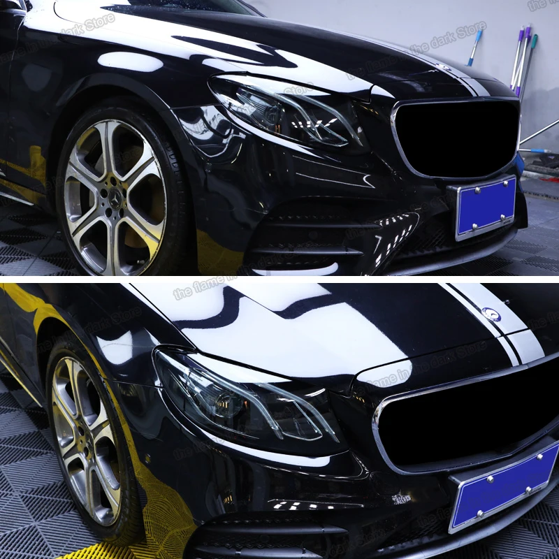 Lsrtw2017 ТПУ Автомобильная Прозрачная Черная защитная пленка для фар наклейка Mercedes