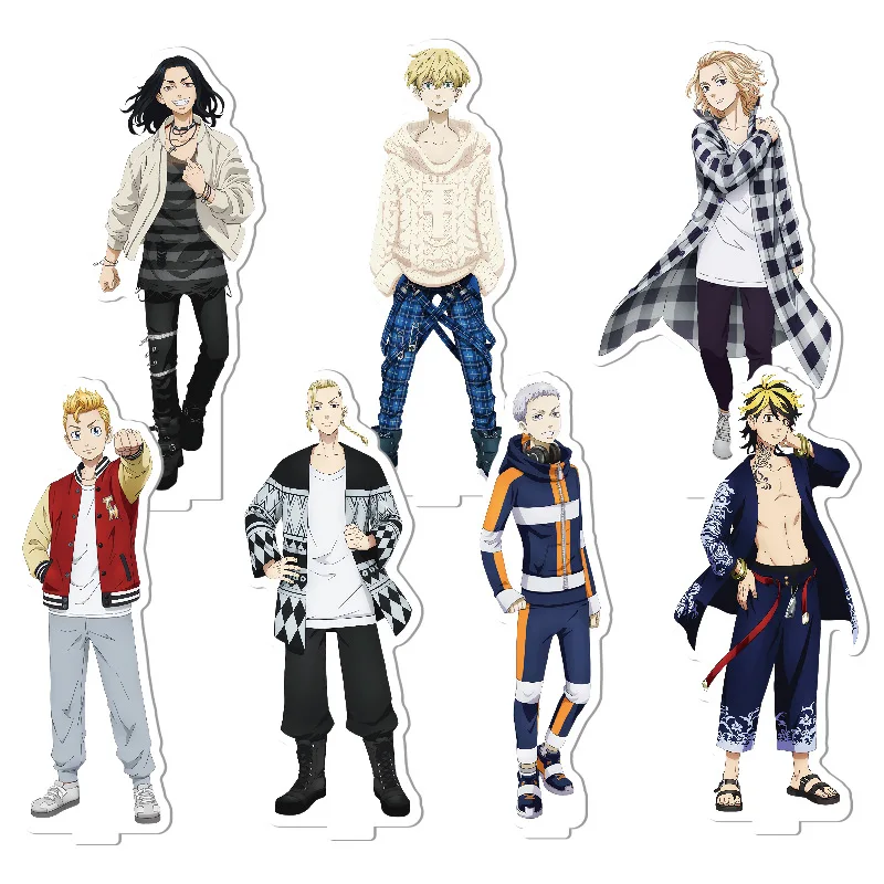 

Anime Tokyo Revengers Character Figure Stand Model Cosplay Manjiro Ken Takemichi Hinata Plate Acrylic Figure Model Props