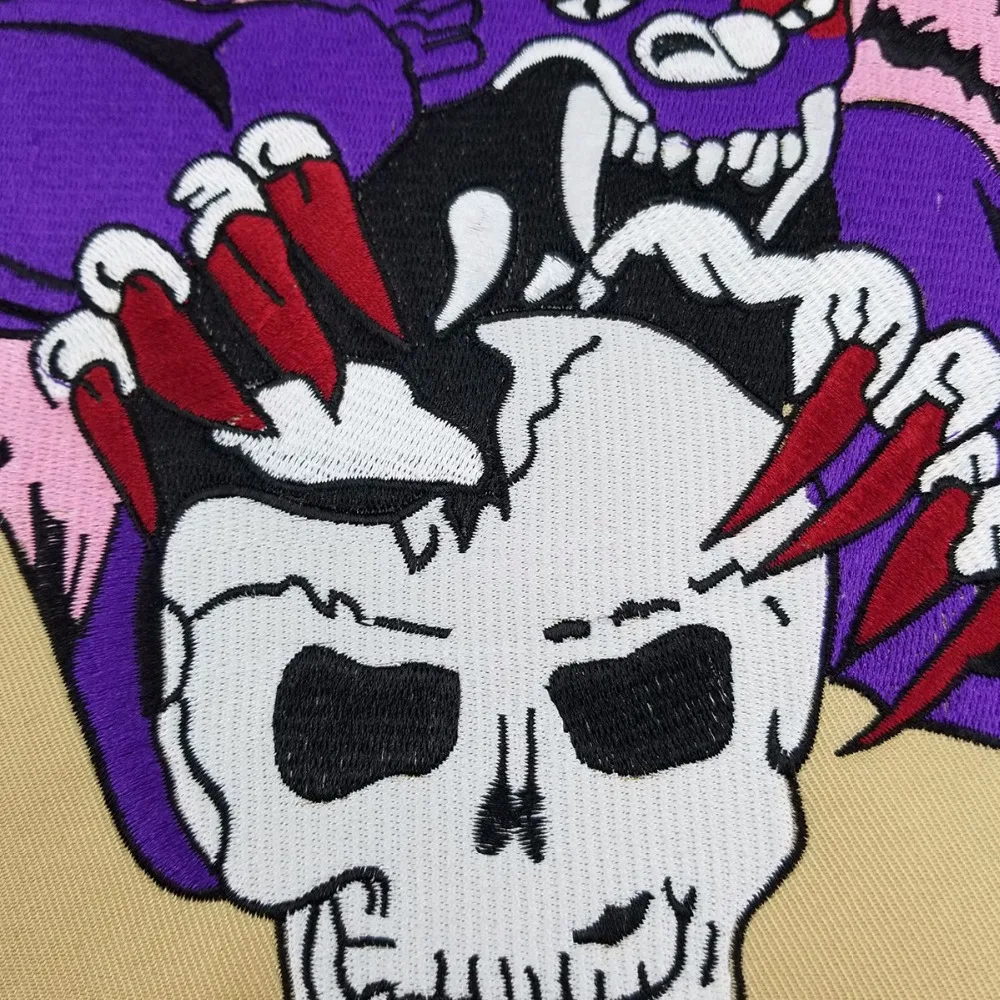 Полный комплект с большим вышивкой в виде черепа Разрушителя MC крыльями нашивка