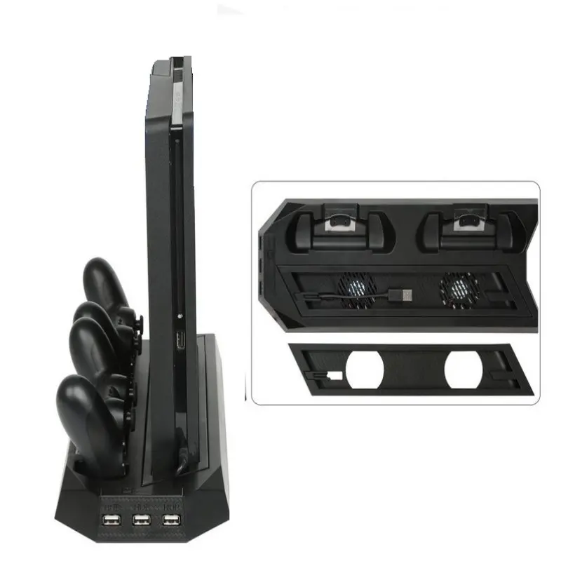 

Vertical Cooling Stand with Fan & Dual Controller Charging Dock for PS4