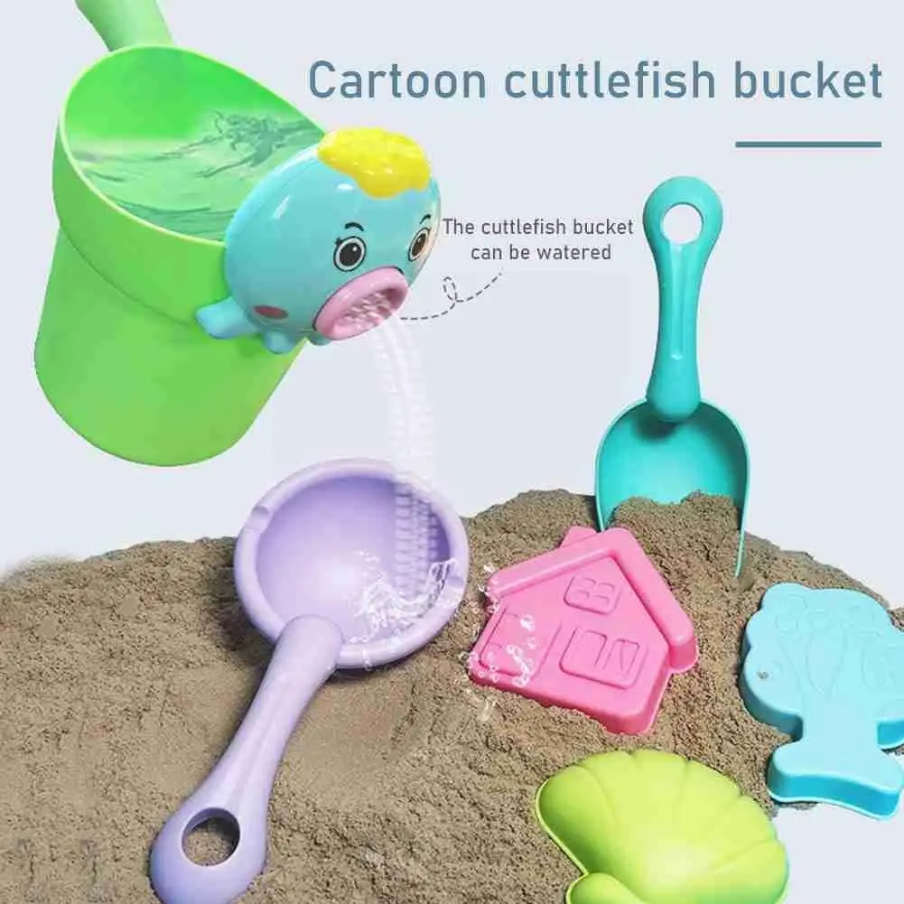 

Summer Silicone Soft Baby Beach Toys Kids Mesh Bag Play Sandbox Bucket Tool Set Water Beach Cart Sand Molds Party Game Bath I7I4