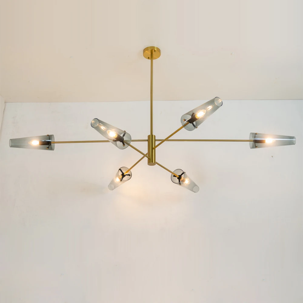 Скандинавские современные E14 Стекло люстра с абажуром люстры художественное