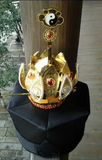 Шляпа Багуа Taoist Daoism Шестигранная шляпа Tai Chi Lotus Crown китайский даосизм Wudang Vintage |