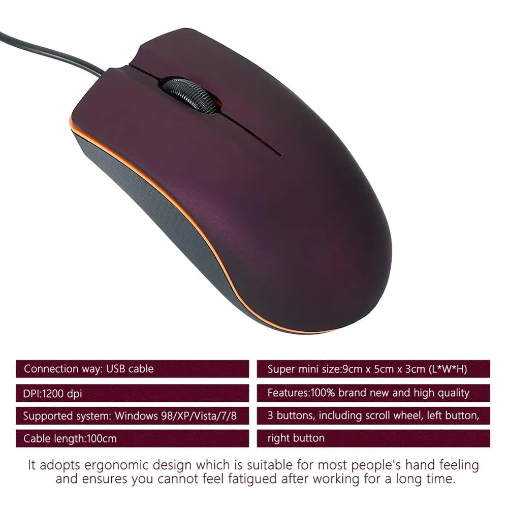 Матовый Проводная оптическая мышь M20 для ноутбука настольного компьютера|Мыши| |