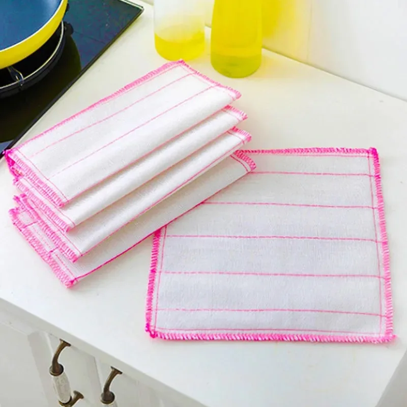 10 шт бытовой нежирный хлопчатобумажной пряжи блюдо ткань абсорбент утолщенной