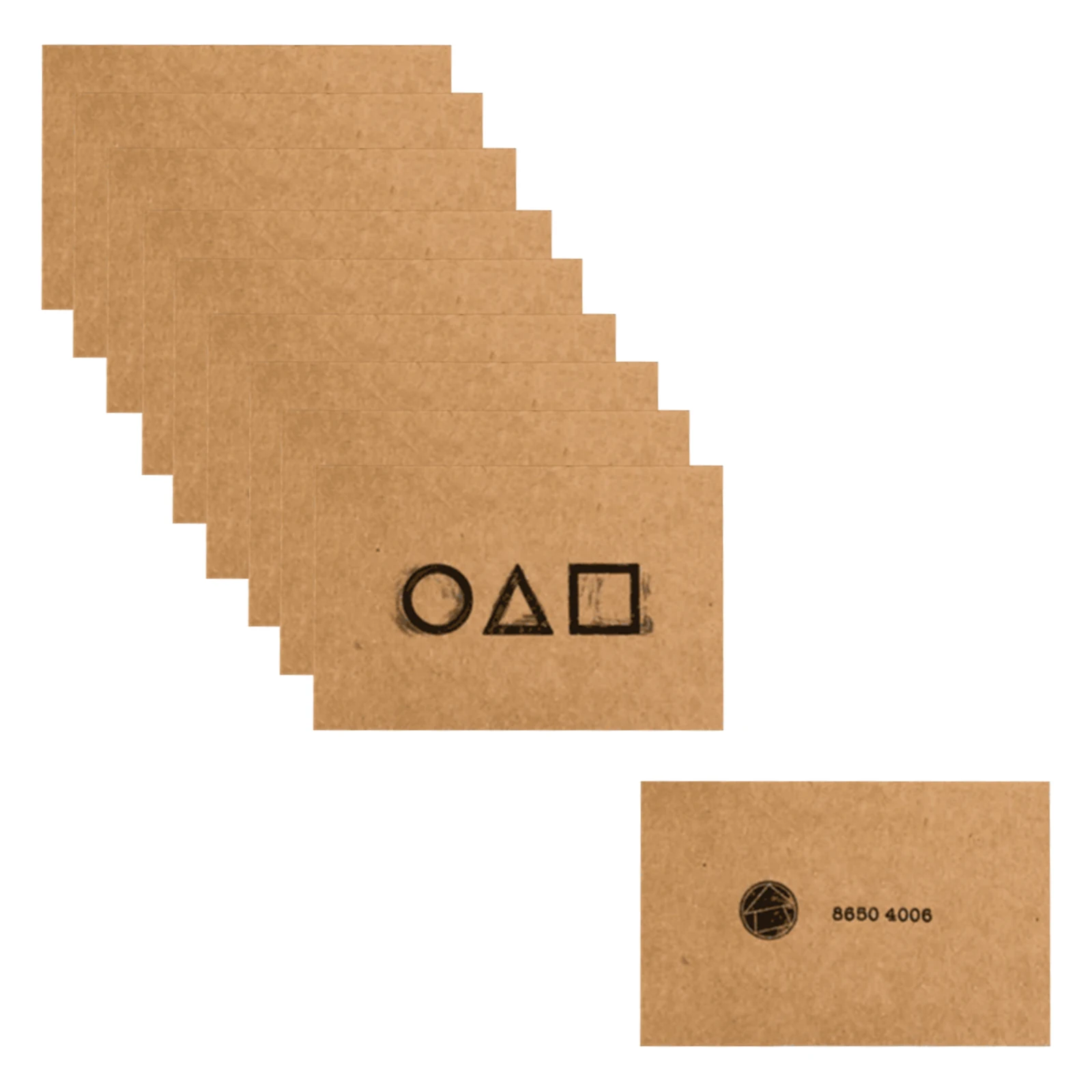 

10pc squid game business card squid game invitation thank you greeting card