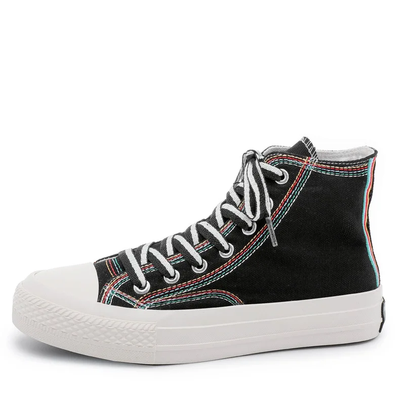 

High-top Canvas Shoes Women Korean Version of All-match Retro Lace-up Sneakers Student Cloth Shoes